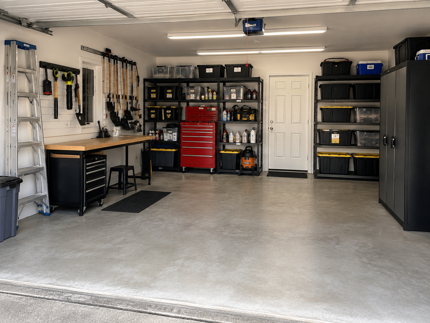 Clean and organized garage after junk removal